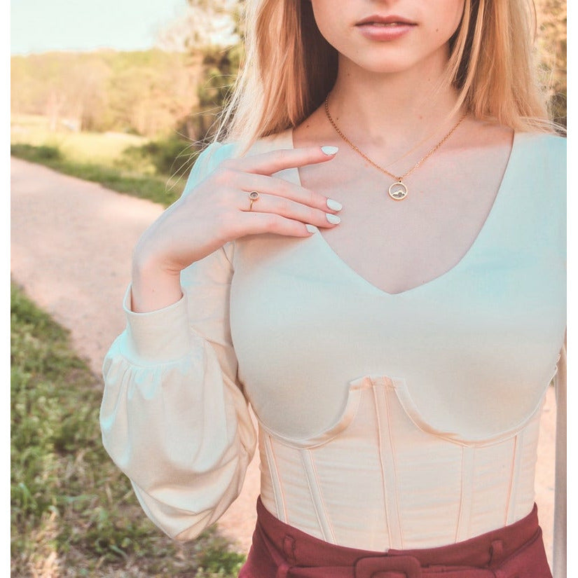Minds Versus Mountains Pendant Necklace with Tiny Mustard Seed