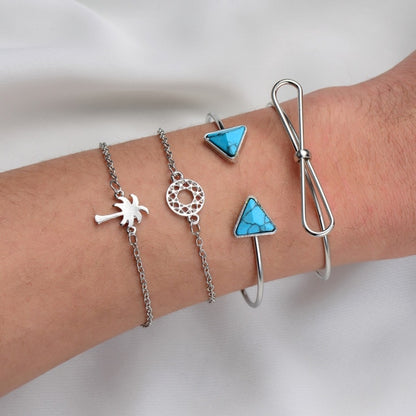 5pcs Mixed Golden Shell Starfish Friendship Bracelets