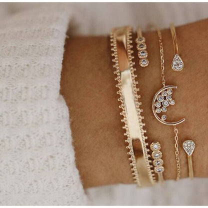 5pcs Mixed Golden Shell Starfish Friendship Bracelets