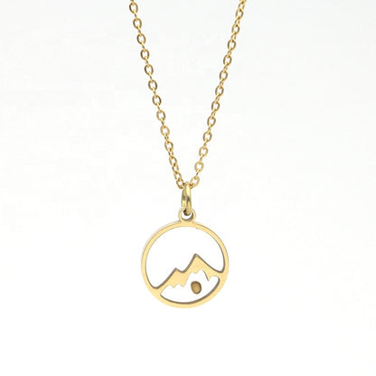 Minds Versus Mountains Pendant Necklace with Tiny Mustard Seed
